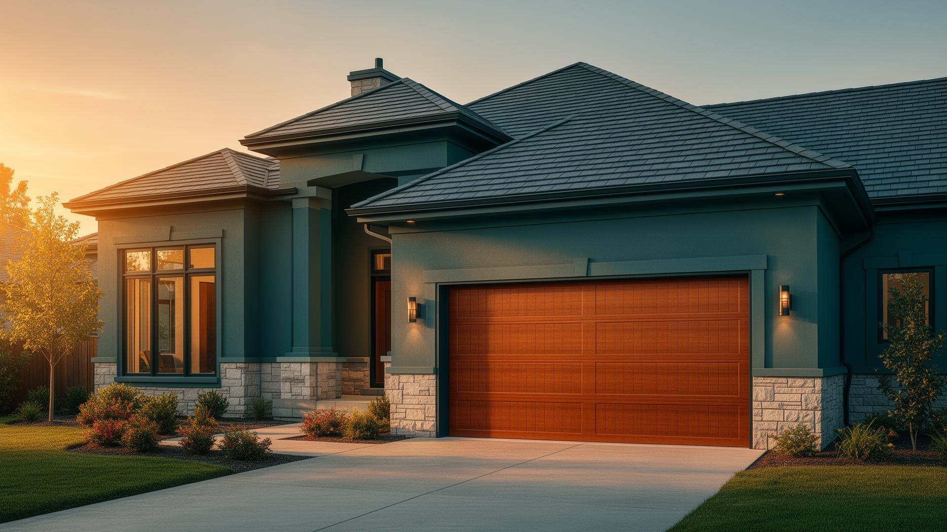 Premium wood garage door installation